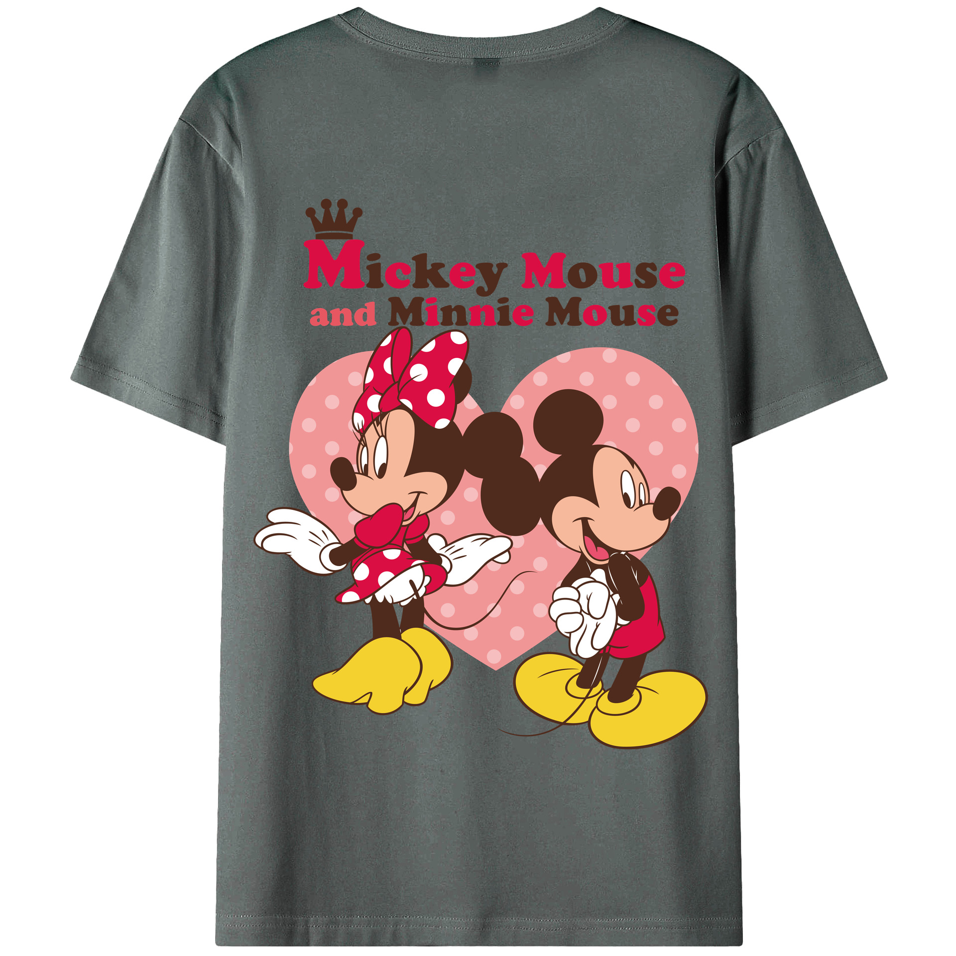 （画像用） ミッキーマウス Mickey Mouse 綿100％半袖Tシャツ（背面プリント）
